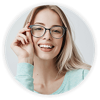 Young woman with eyeglasses