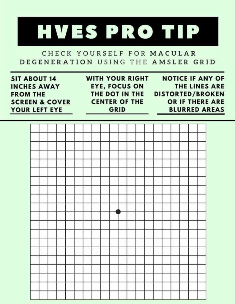 Macular Degeneration Amsler Grid Test